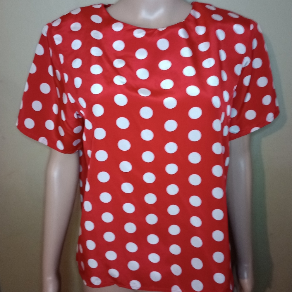 Vintage red polka dot shirt